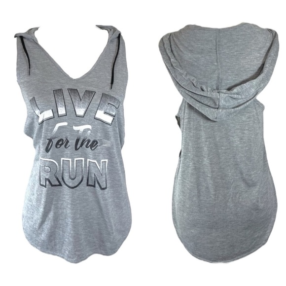 Energie Hooded Muscle Sleeveless Workout Running Shirt sz L - Picture 2 of 11